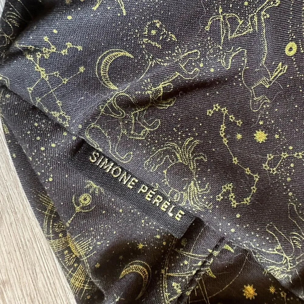 Simone Perele Celestial Astrology Constellations Night Sky Cotton Zip Pouch